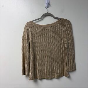 St. John Collection by Marie Gray Gold Knit Top Size 8